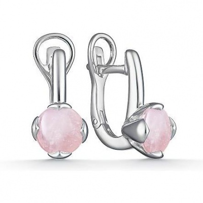 

Серьги с 2 кварцами из серебра Алкор серебро 02-2214_00РК-00, 02-2214_00РК-00
