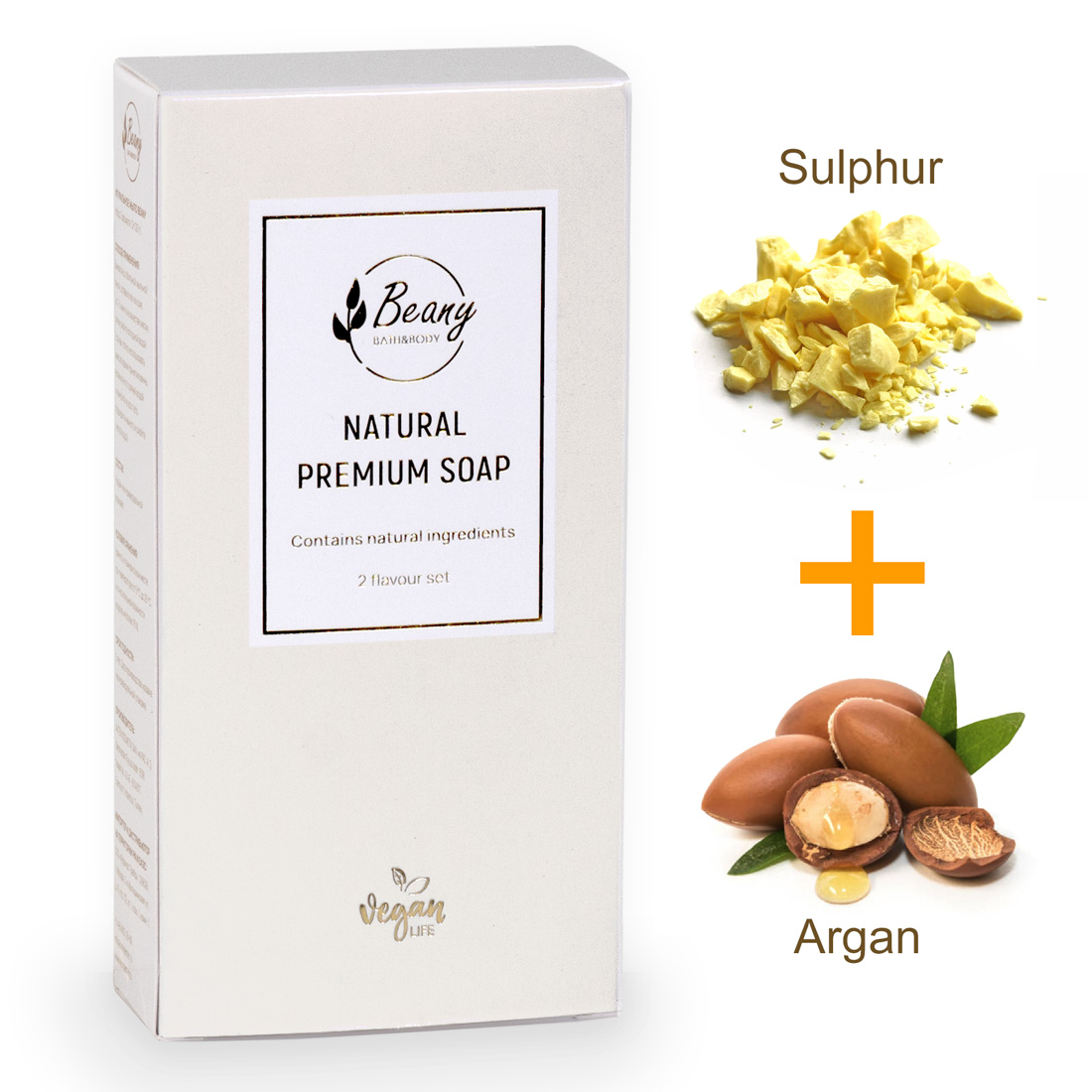 Подарочный набор турецкого мыла Beany Sulphur + Argan 120 г х 2 шт. la savonnerie de nyons набор мыла дед мороз 1