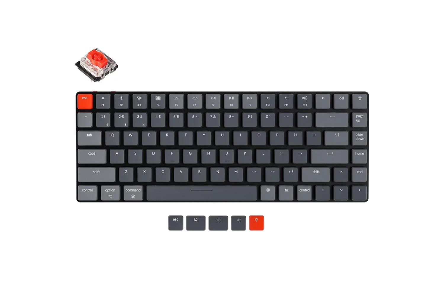 Беспроводная игровая клавиатура Keychron K3 Gray/Black (K3-B1-RU)