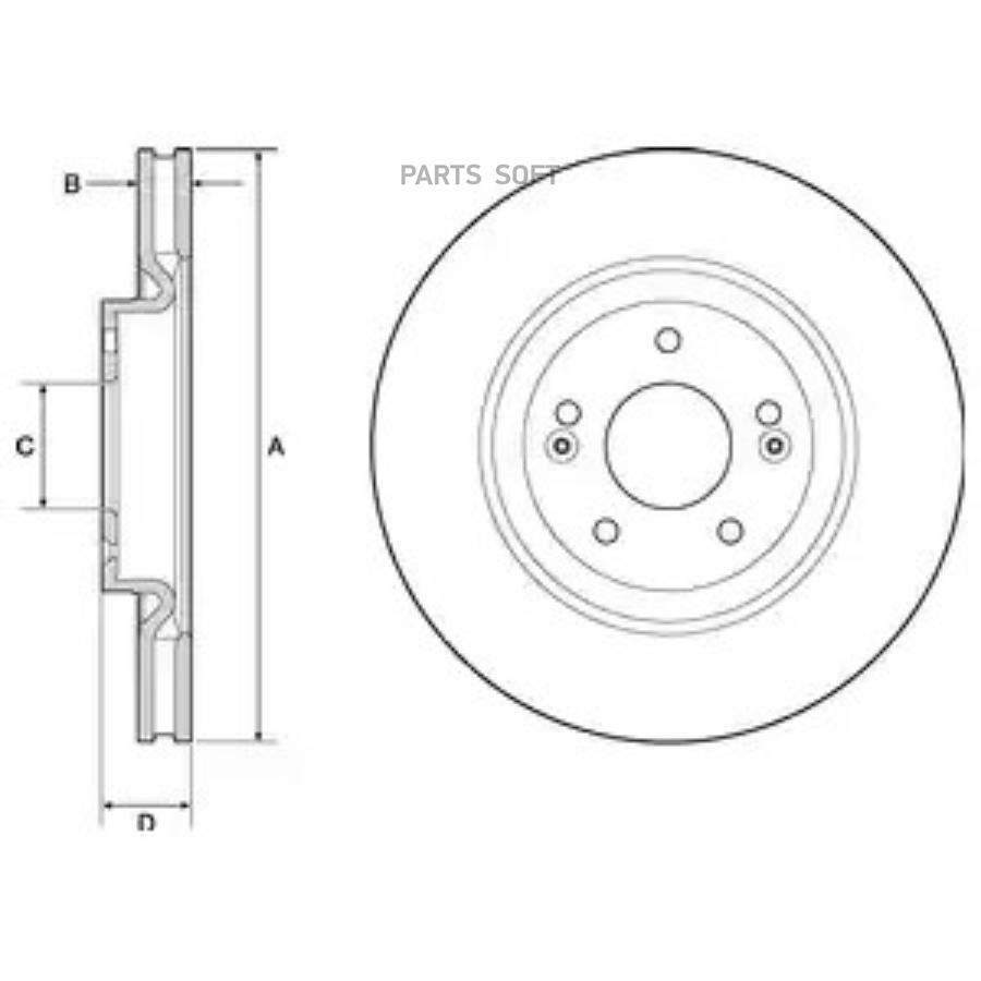 

Диск Тормозной Bg4683c Delphi арт. BG4683C