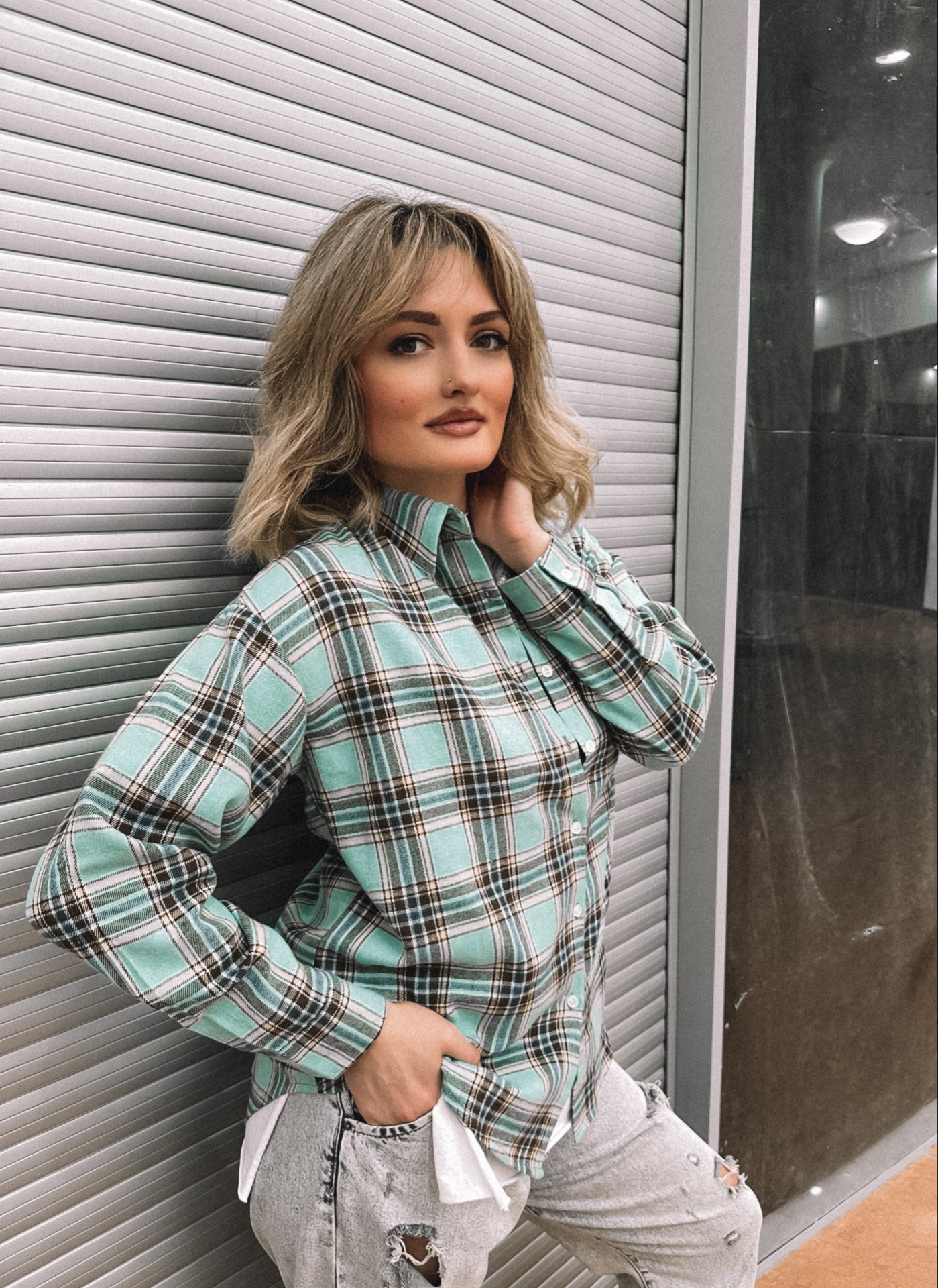 

Рубашка женская EvasiEva 166од разноцветная M-XL, Разноцветный, 166од