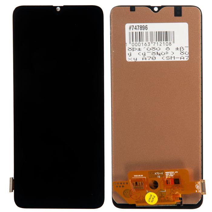 Дисплей Rocknparts с тачскрином для Samsung Galaxy A70 (SM-A705F) черный In-Cell