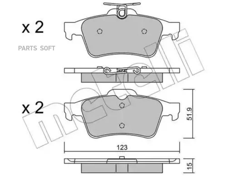 

Тормозные колодки METELLI 22-0337-3