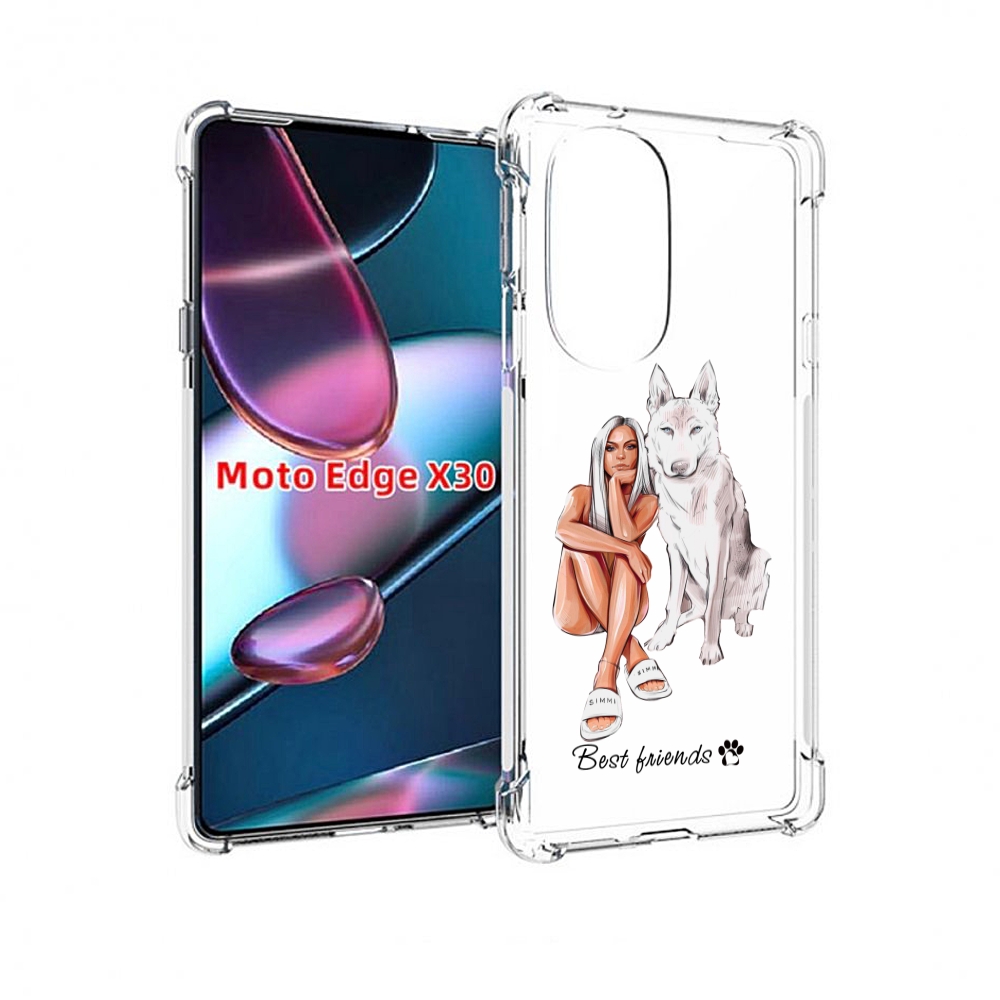 

Чехол MyPads Лучшие-друзья для Motorola Moto Edge X30, Прозрачный, Tocco