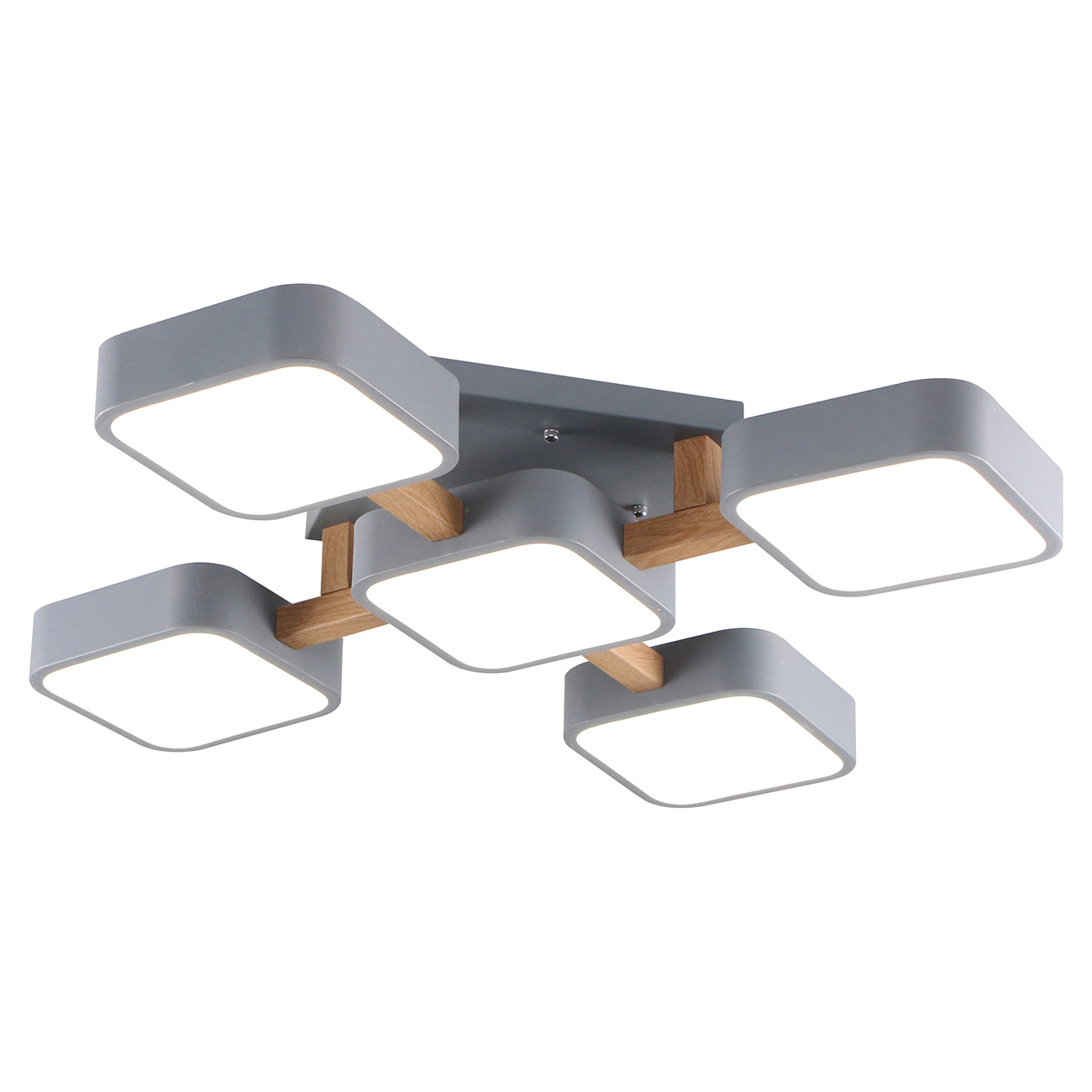 

Потолочный светильник Escada 10213/5 LED*96W Grey/Wooden