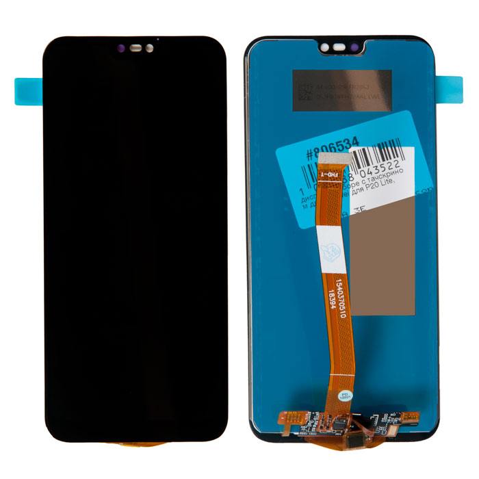 

Дисплей Rocknparts с тачскрином для Huawei P20 Lite Nova 3E черный, P20 Lite