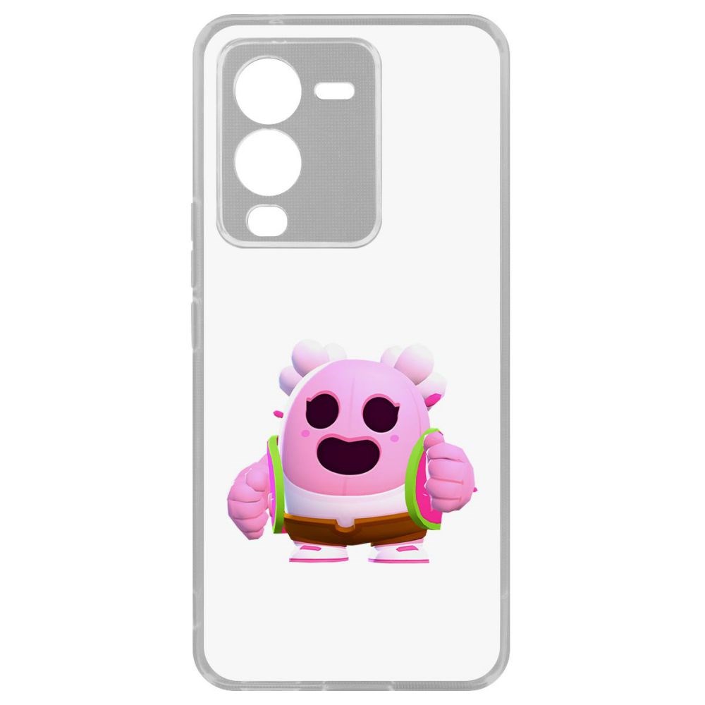 

Чехол-накладка Кейс Brawl Stars-Сакура Спайк для Vivo V25 Pro, Прозрачный