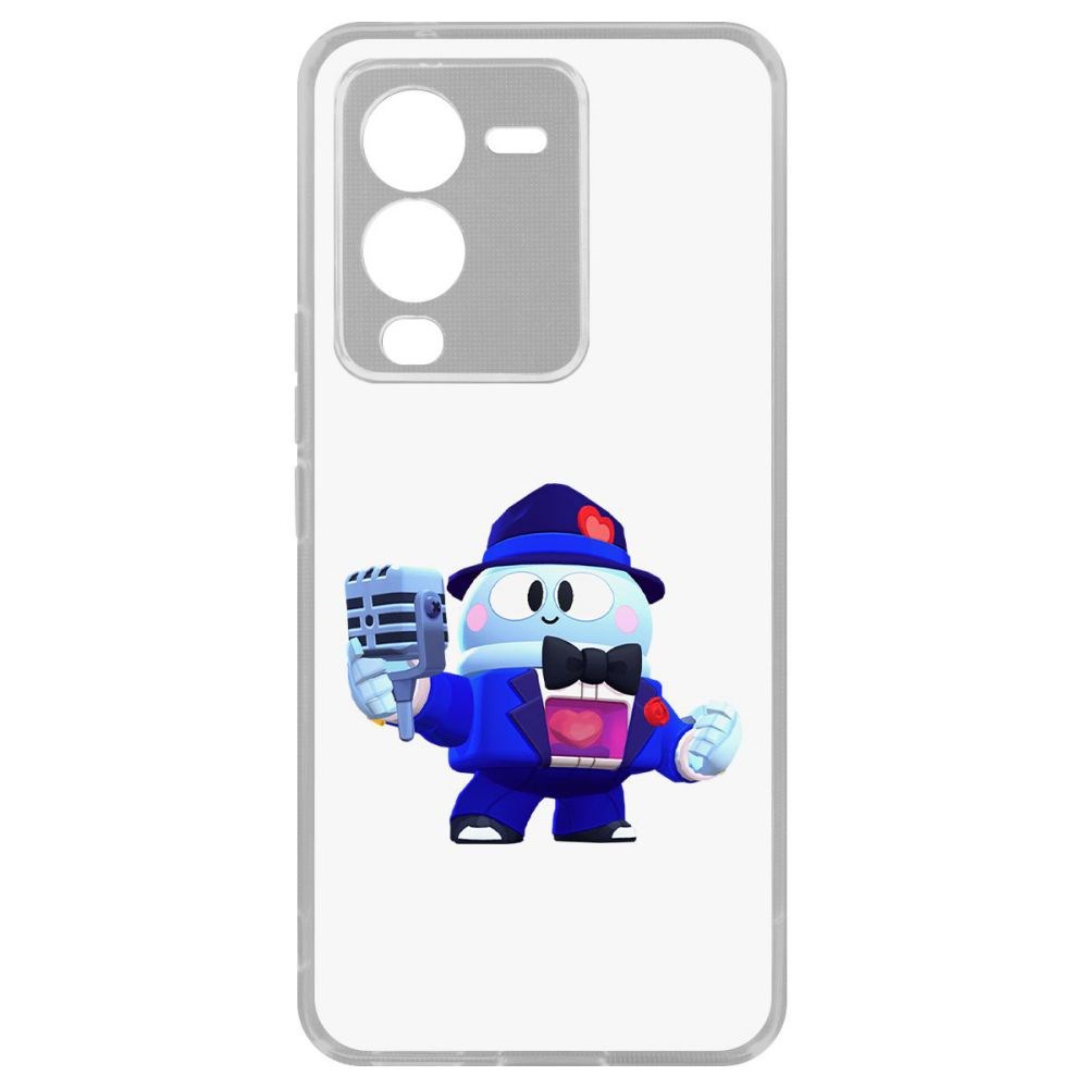 

Чехол-накладка Кейс Brawl Stars-Стильный Лу для Vivo V25 Pro, Прозрачный