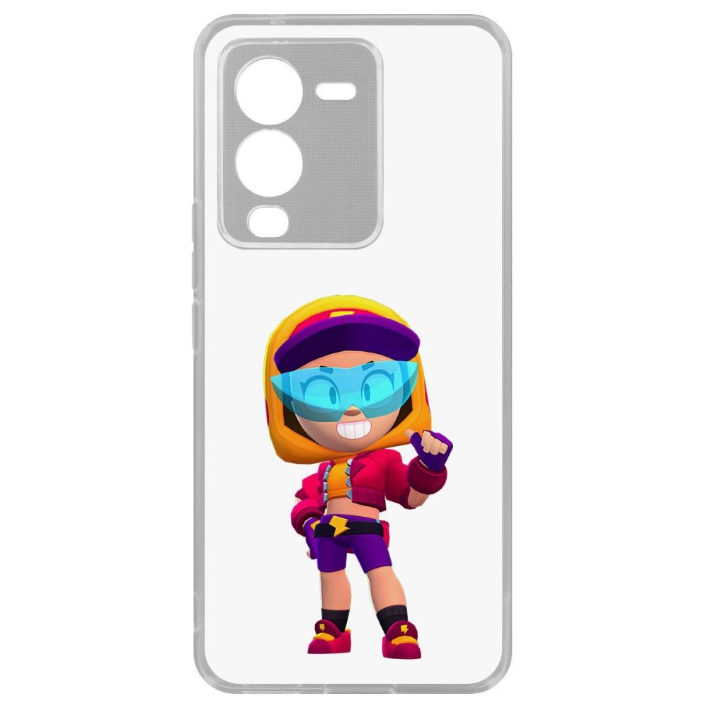 

Чехол-накладка Кейс Brawl Stars-Стритстайл Макс для Vivo V25 Pro, Прозрачный