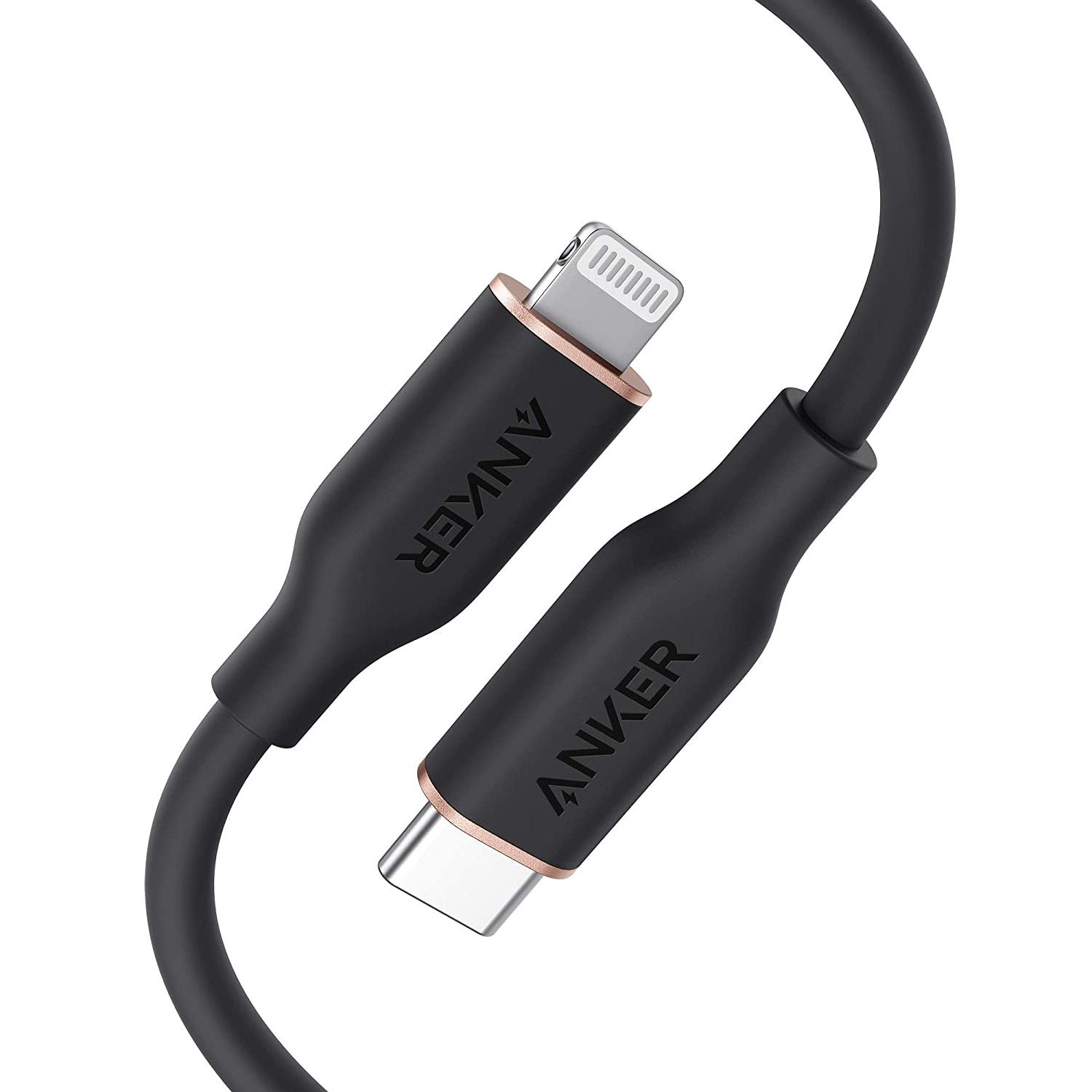 Кабель Anker 641 PowerLine III USB-C to Lightning Cable 0.9m (Flow, Silicone) Black 600012198719