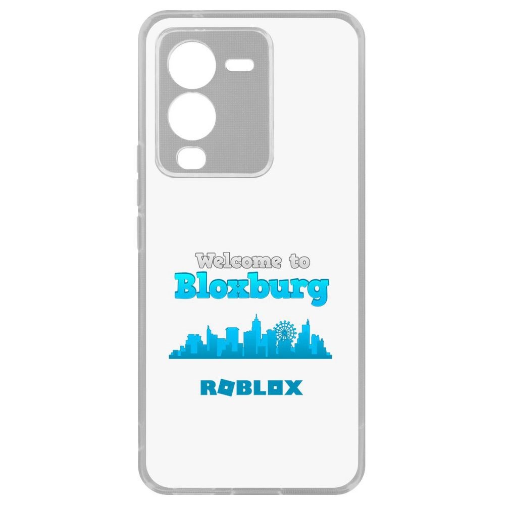 

Чехол-накладка Кейс Roblox-Блоксбург для Vivo V25 Pro, Прозрачный