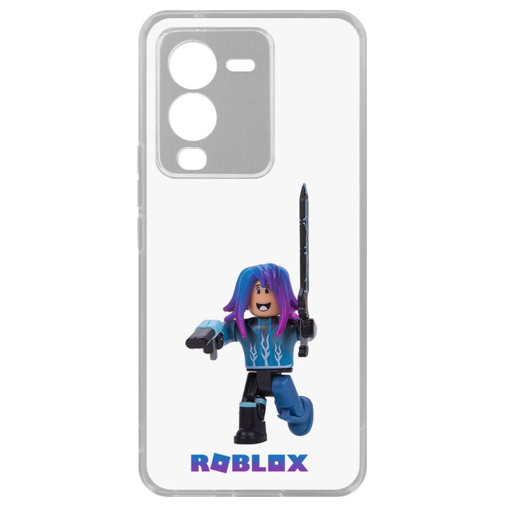 

Чехол-накладка Кейс Roblox-Паркурщик для Vivo V25 Pro, Прозрачный