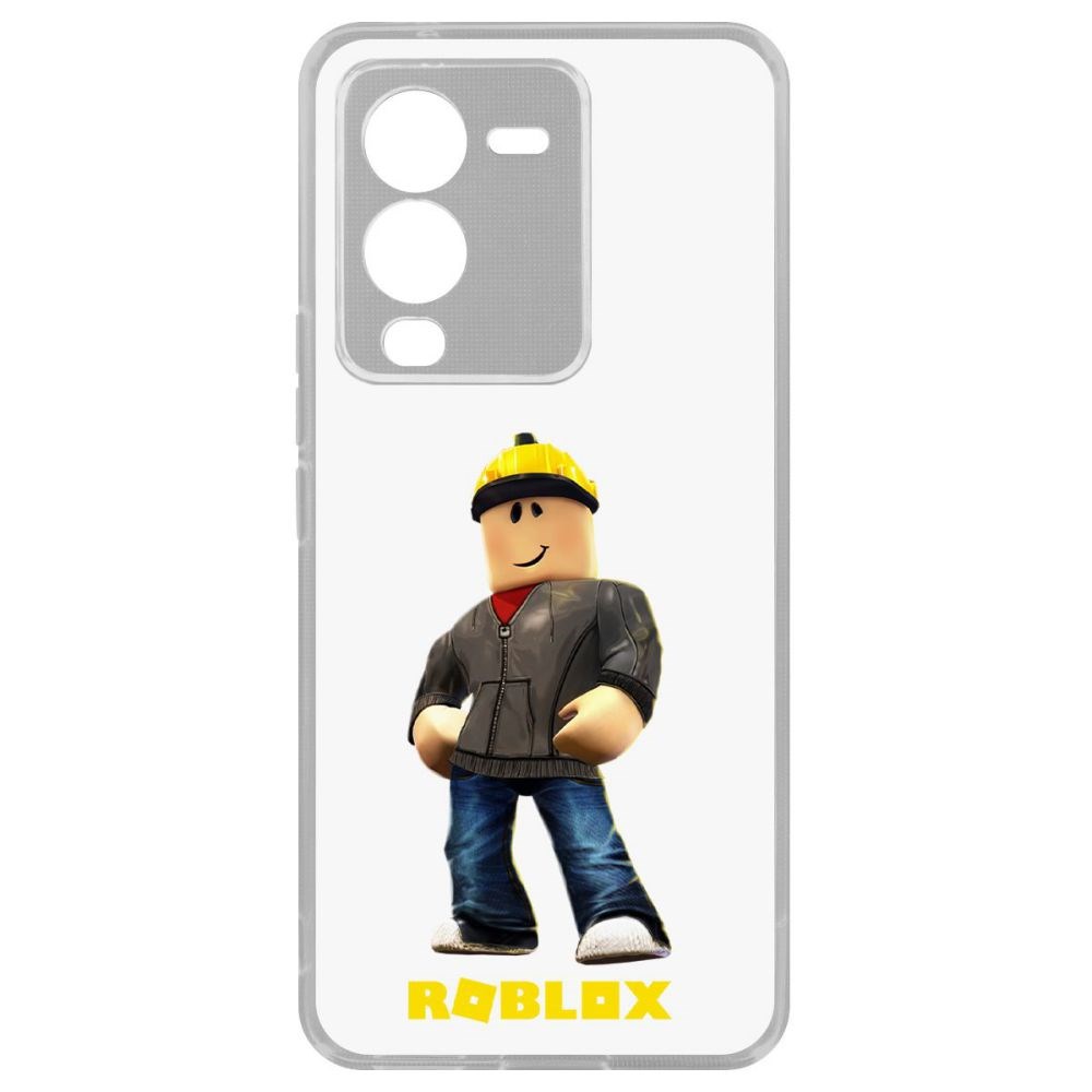 

Чехол-накладка Кейс Roblox-Строитель для Vivo V25 Pro, Прозрачный