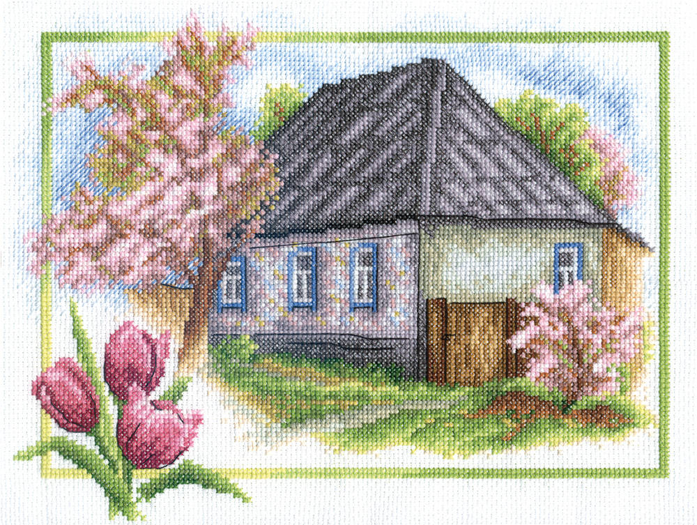 фото Набор для вышивания panna "весна в деревне" гамма