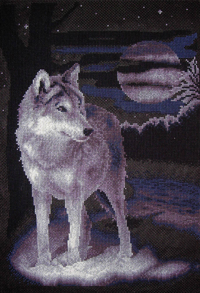 фото Набор для вышивания panna "белый волк" гамма