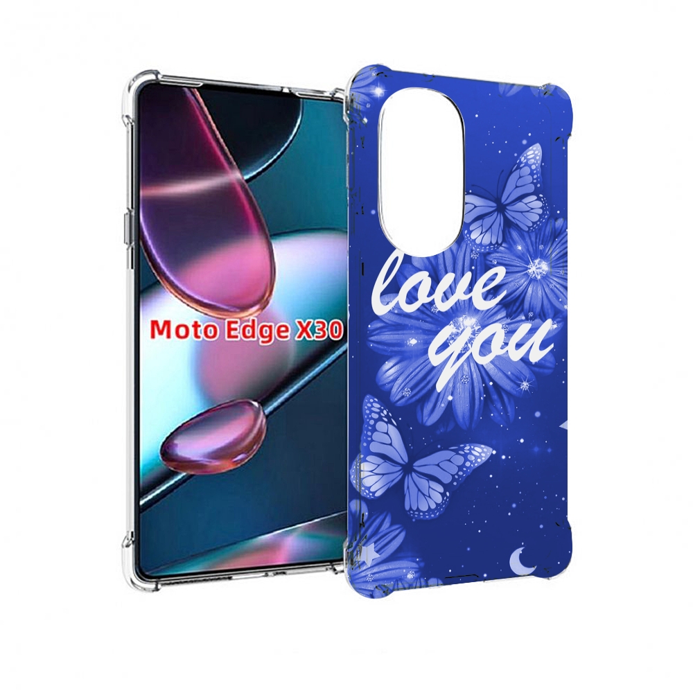 

Чехол MyPads Люблю-тебя-с-бабочками для Motorola Moto Edge X30, Прозрачный, Tocco