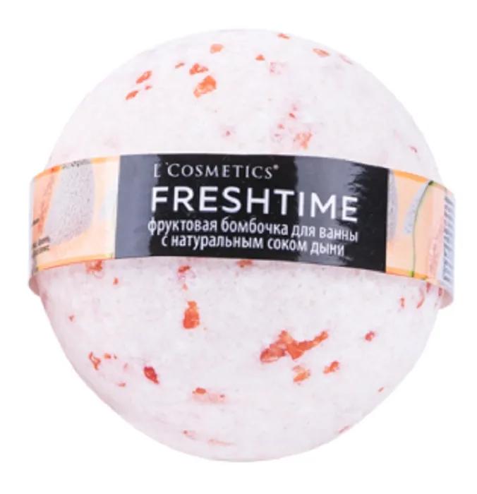 Фруктовая бомбочка для ванны L'Cosmetics Freshtime, с натуральным соком дыни, 170 г бурлящие шарики для ванны l cosmetics cosanostra с пеной 130 г
