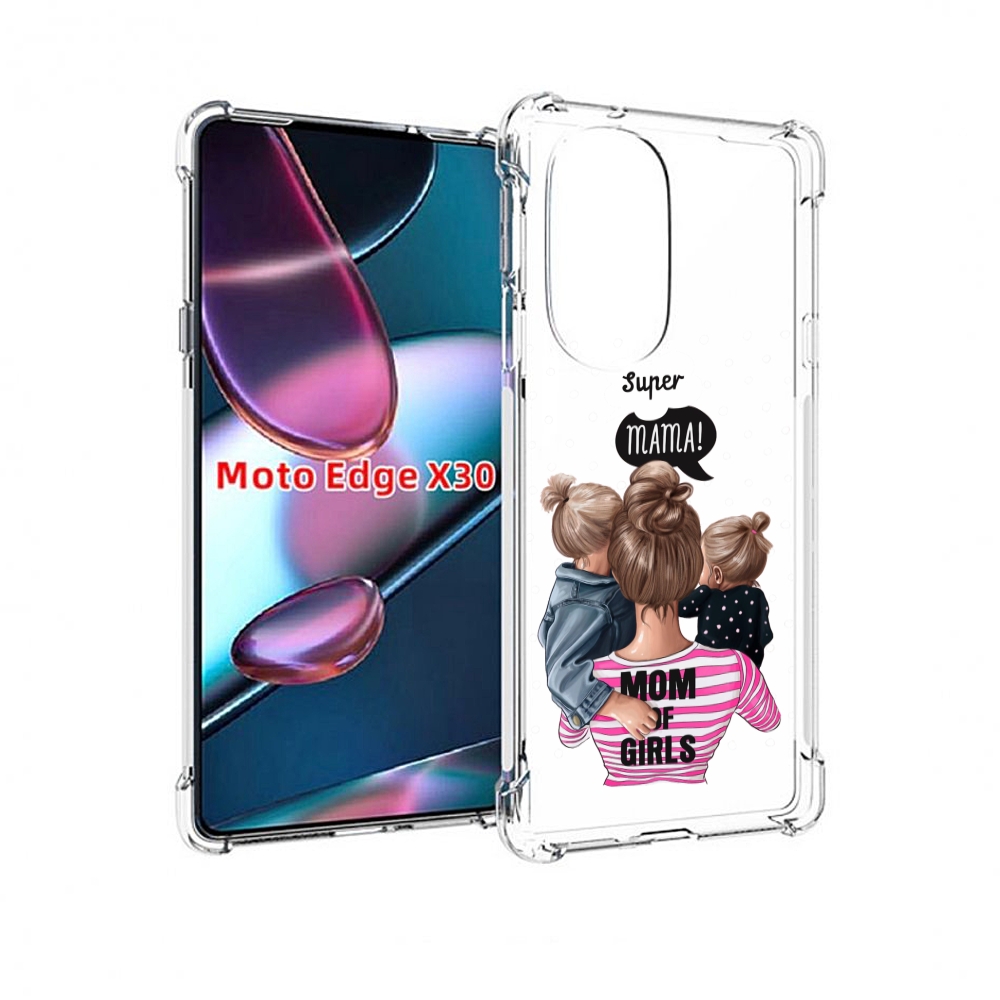 

Чехол MyPads Мама-девочек женский для Motorola Moto Edge X30, Прозрачный, Tocco