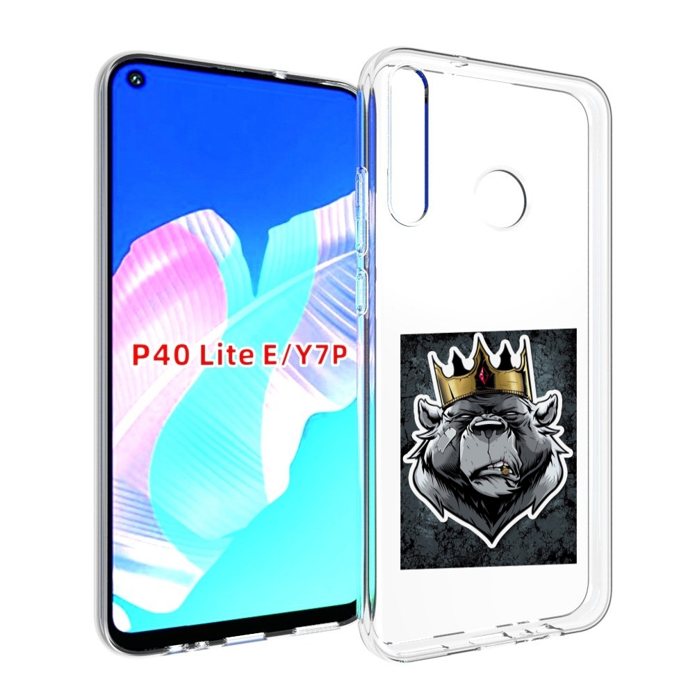 

Чехол бампер MyPads медведь с короной для Huawei P40 Lite E, Прозрачный, Tocco