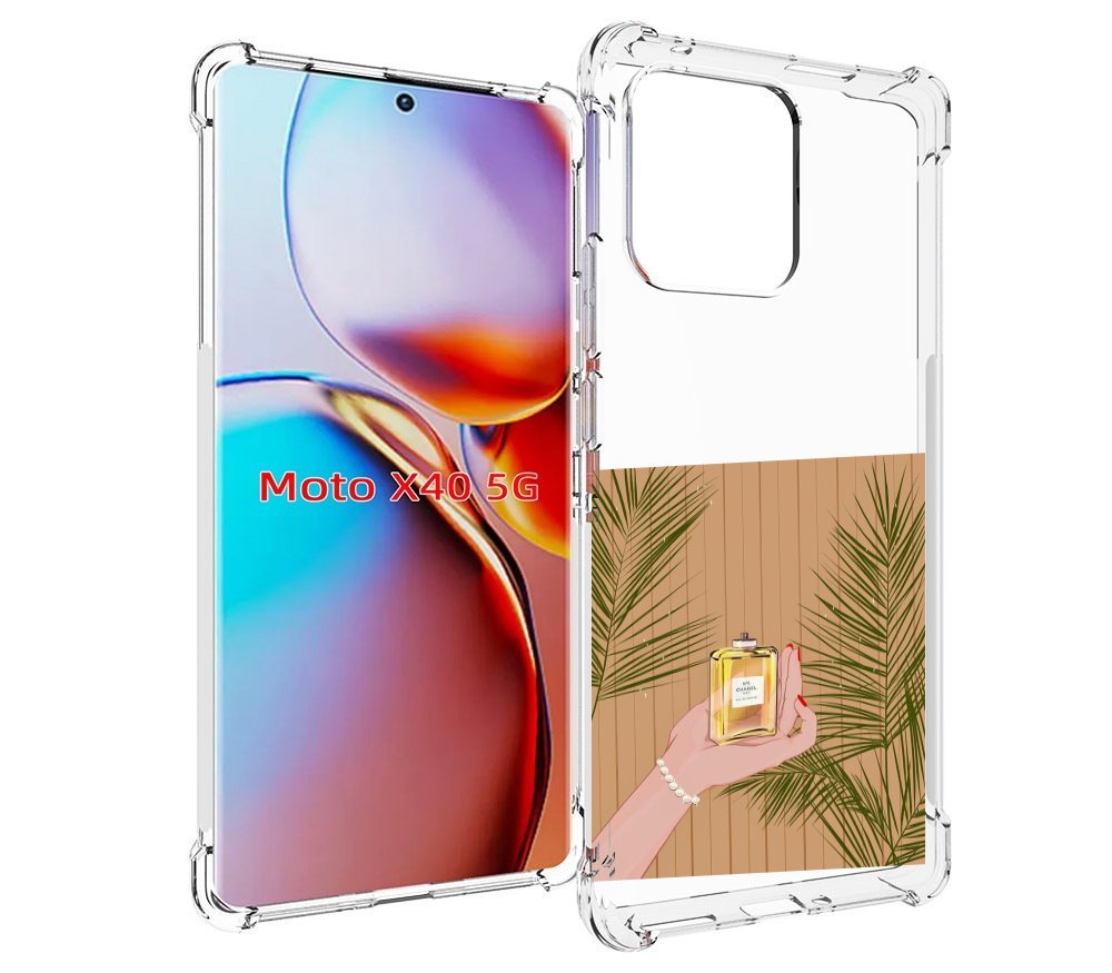 

Чехол MyPads запах-шанель-номер-5 для Motorola Moto X40, Прозрачный, Tocco