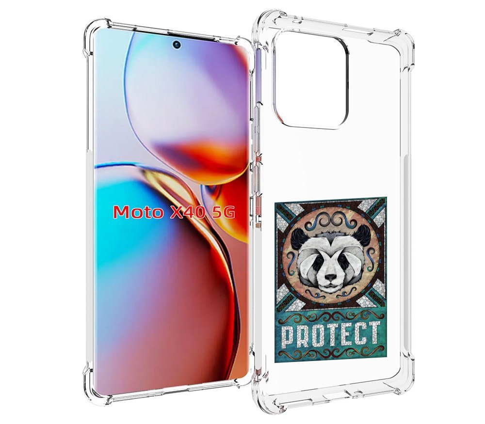 

Чехол MyPads защита панды для Motorola Moto X40, Прозрачный, Tocco