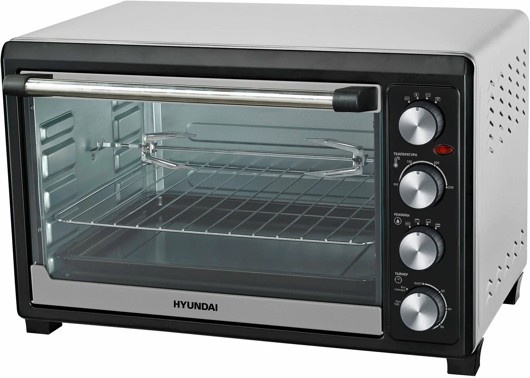 

Мини-печь HYUNDAI MIO-HY076 серебристый, черный, MIO-HY076