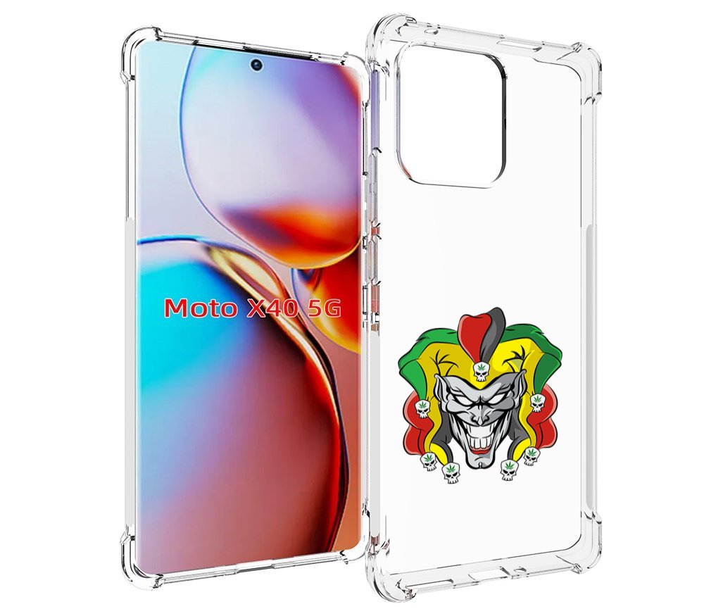 

Чехол MyPads злодей-клоун для Motorola Moto X40, Прозрачный, Tocco