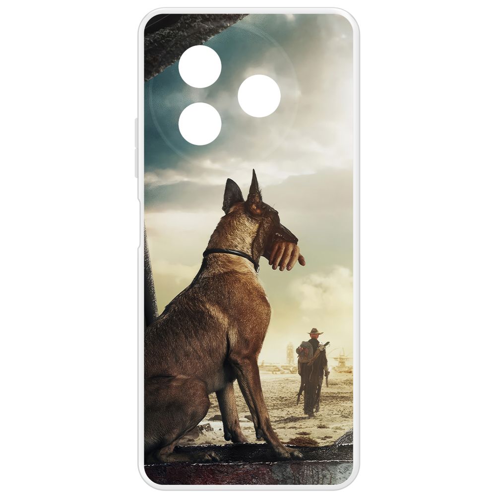 

Чехол-накладка Krutoff Clear Case Fallout - Псина для Itel S24, Прозрачный
