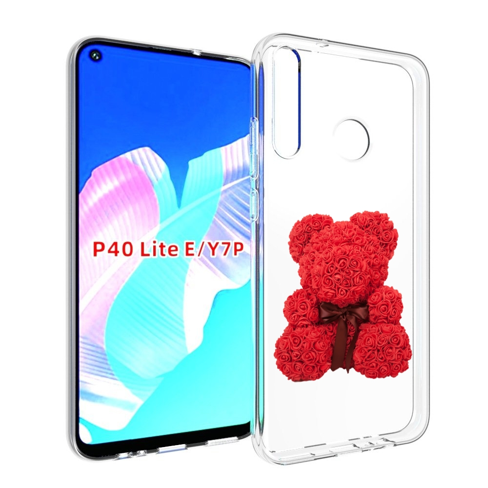 

Чехол бампер MyPads мишка-из-розочек для Huawei P40 Lite E, Прозрачный, Tocco