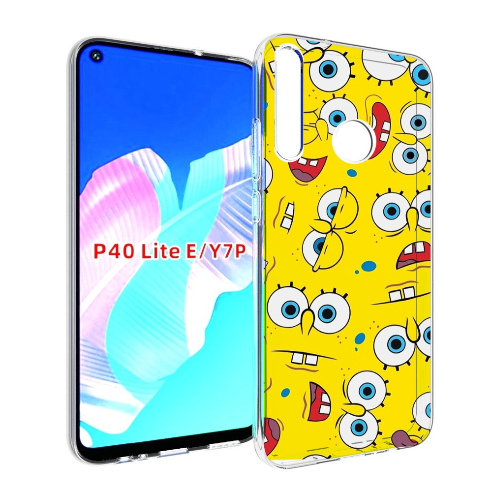 

Чехол бампер MyPads много-спанч-боба для Huawei P40 Lite E, Прозрачный, Tocco
