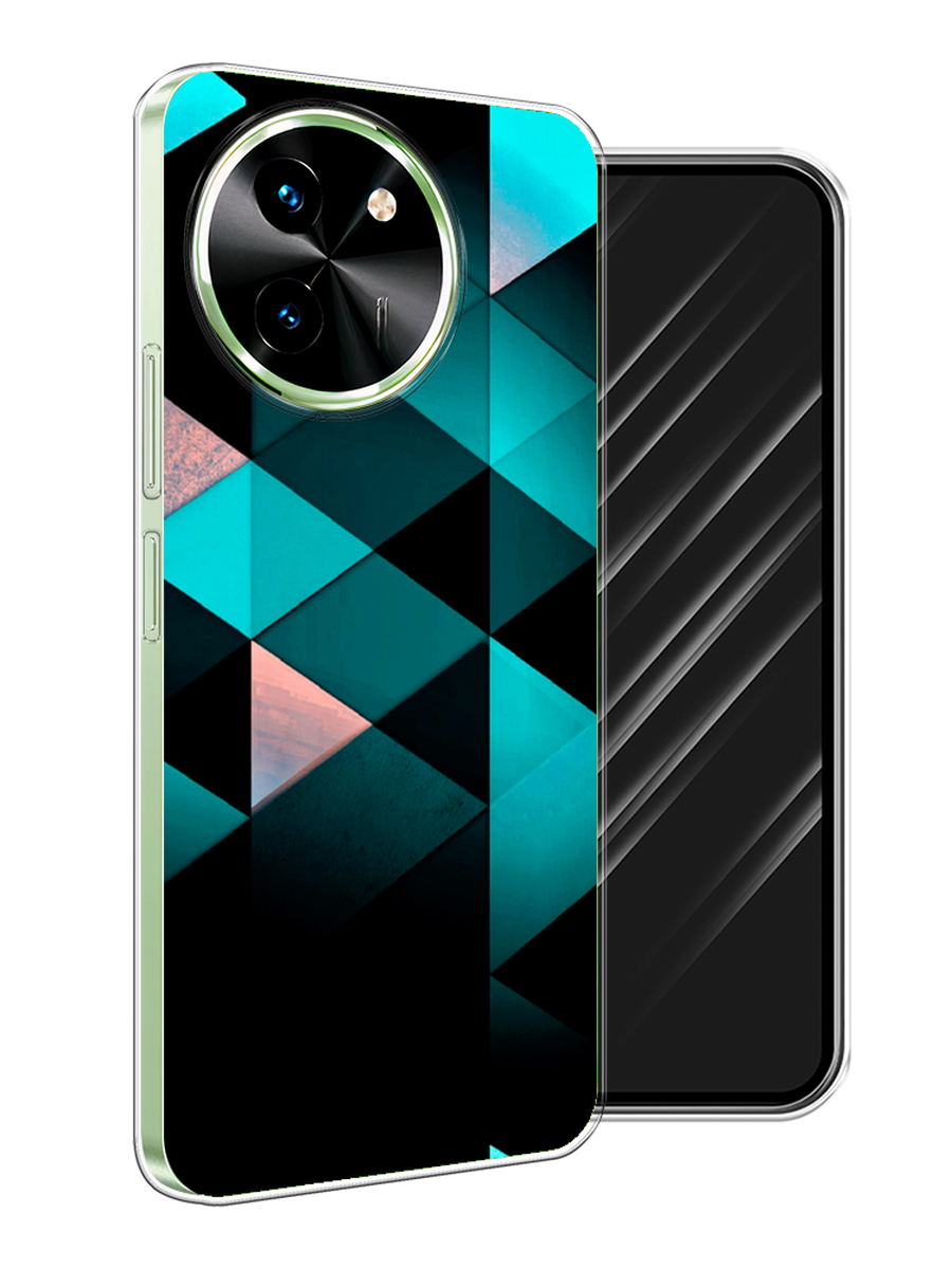 

Чехол Awog на Vivo T3x/Y38 5G "Геометрия 16", Бирюзовый;черный, 2610650-1