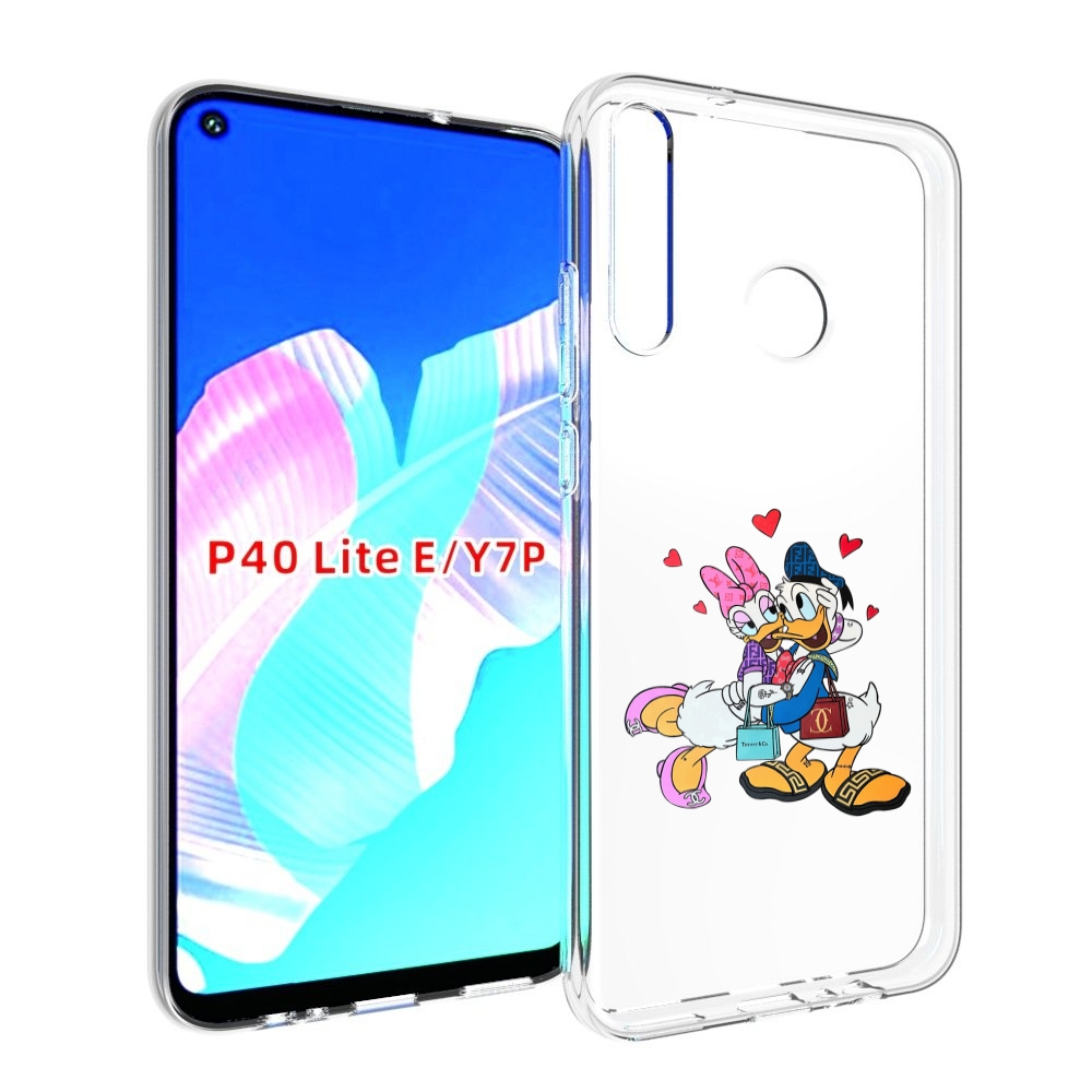 Чехол бампер MyPads модные-влюбленные-утки для Huawei P40 Lite E