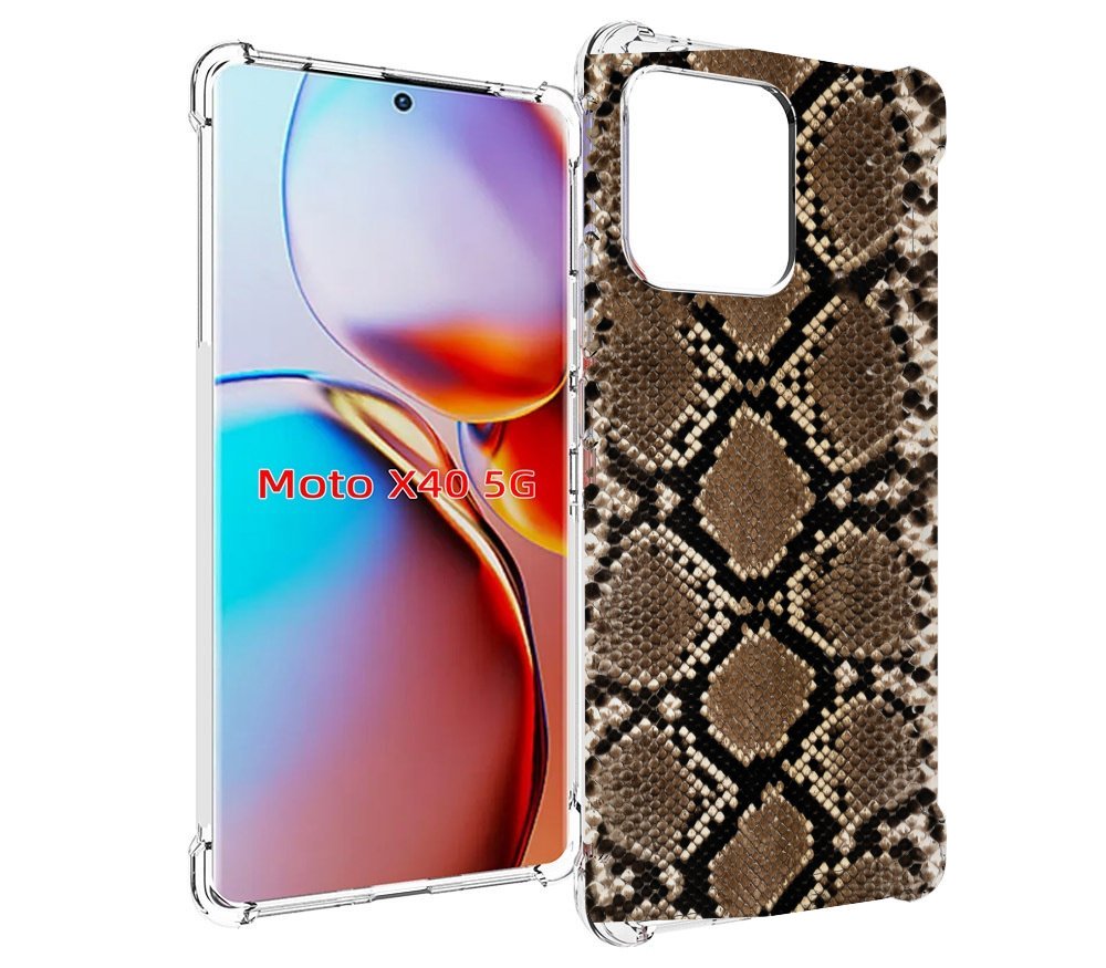 

Чехол MyPads змеиная кожа для Motorola Moto X40, Прозрачный, Tocco