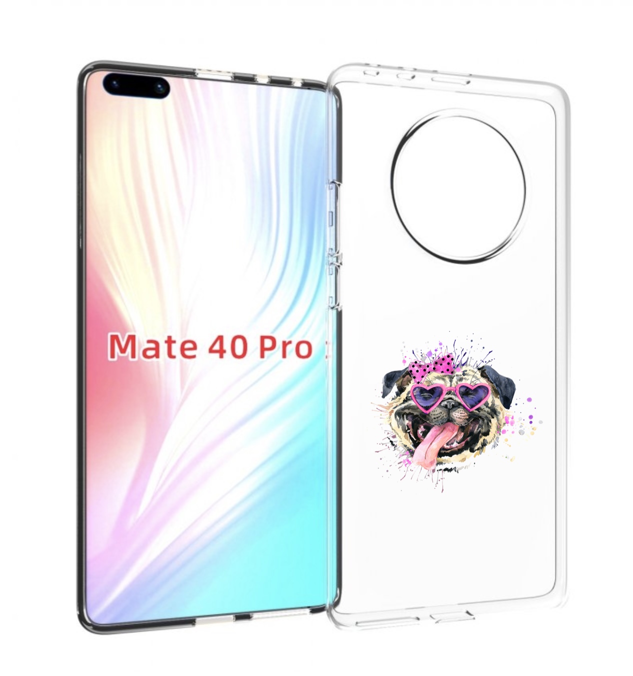 

Чехол MyPads Веселая собака для Huawei Mate 40 Pro (NOH-NX9), Прозрачный, Tocco