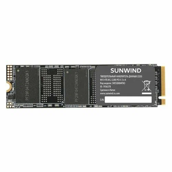 

SSD накопитель SUNWIND SWSSD004TN3 M. 2 2280 4 ТБ, SWSSD004TN3