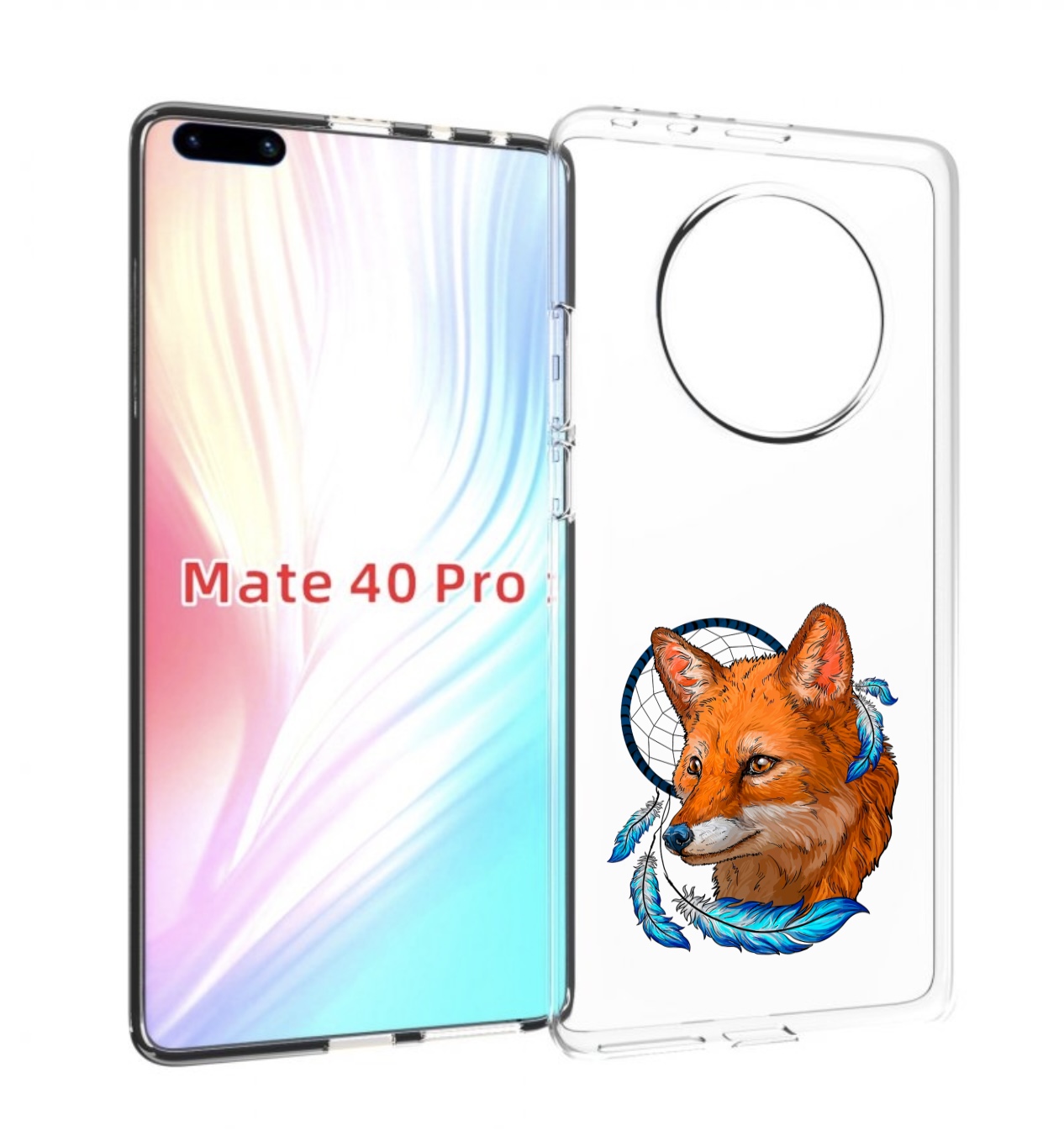Чехол MyPads лиса и ловец снов для Huawei Mate 40 Pro (NOH-NX9)