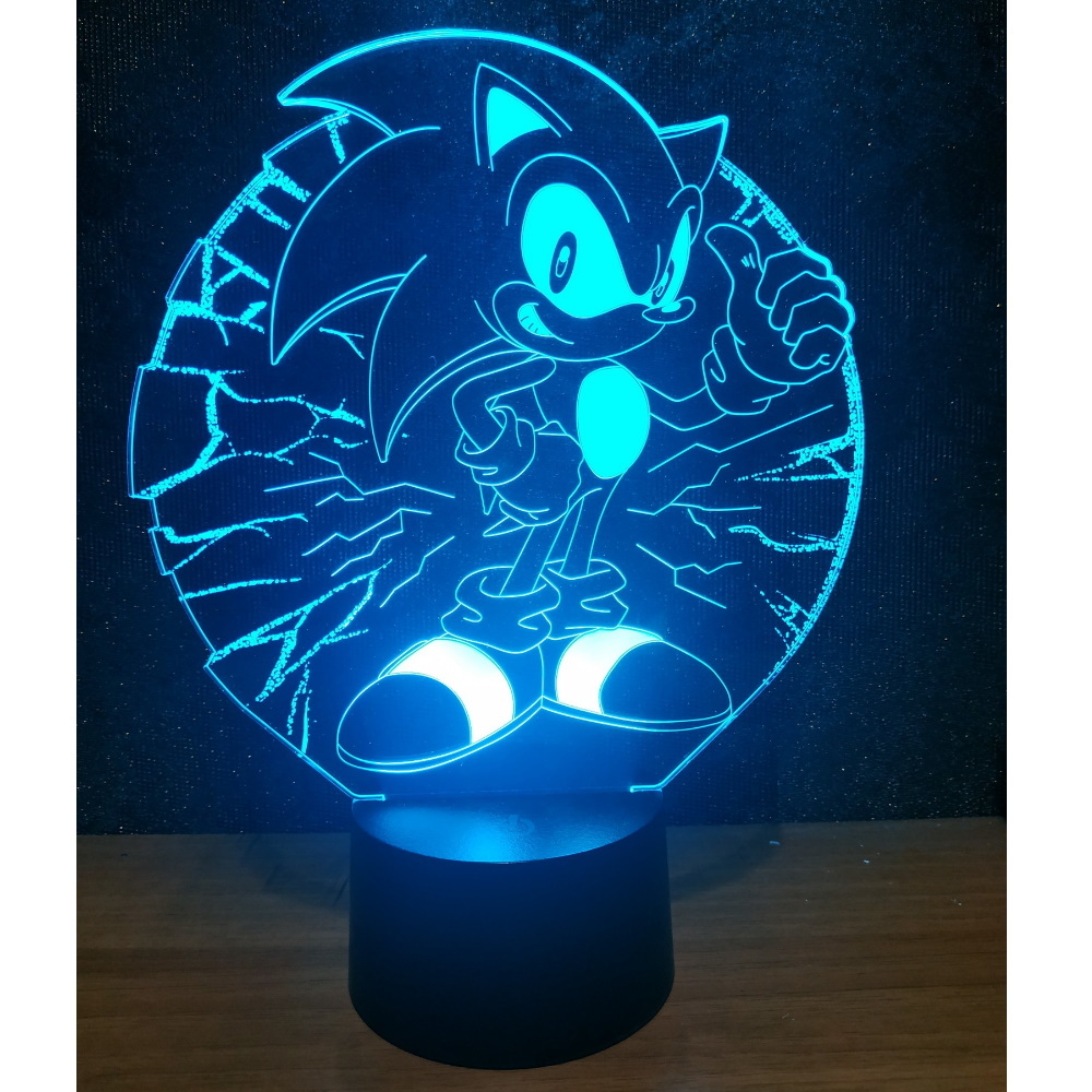 Лампа OH MY GEEK 3D Соник, Sonic, 25 см