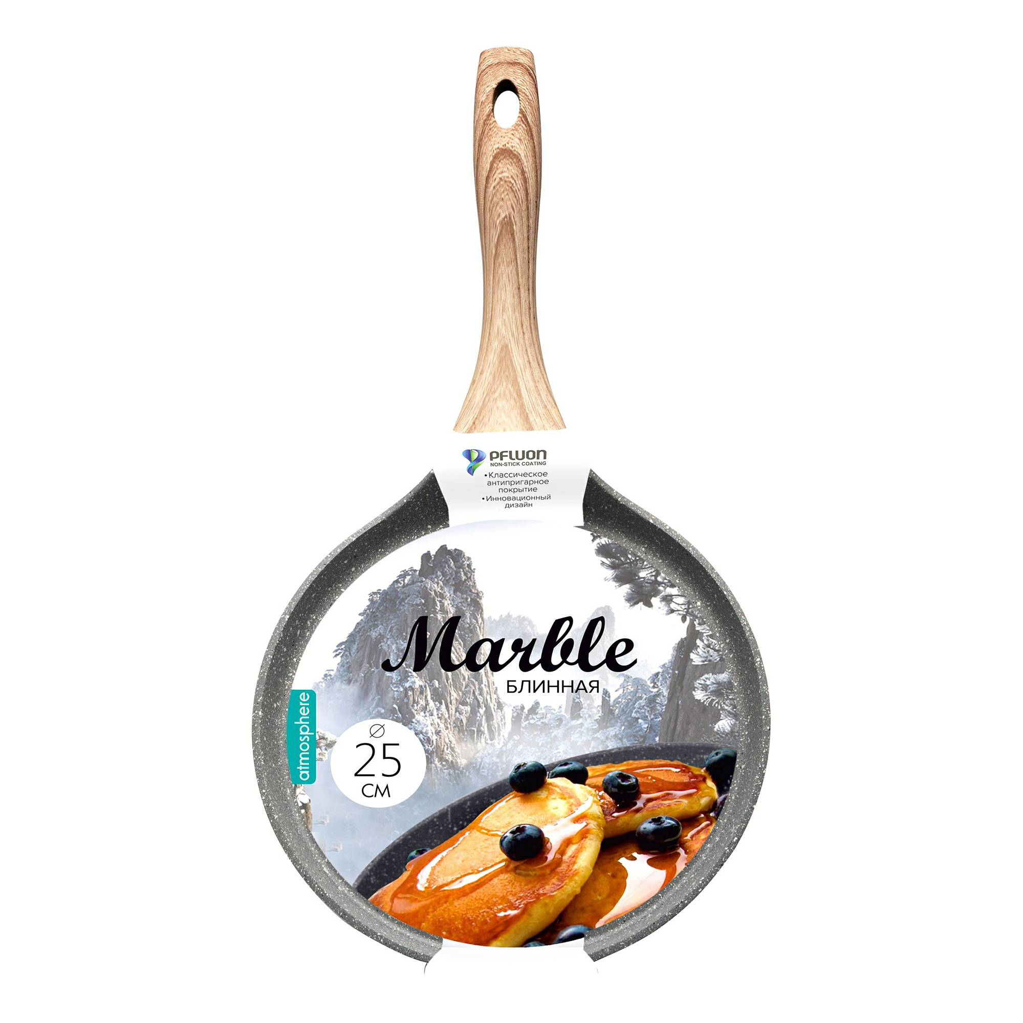

Сковорода блинная Atmoshere Marble антипригарная 25 см