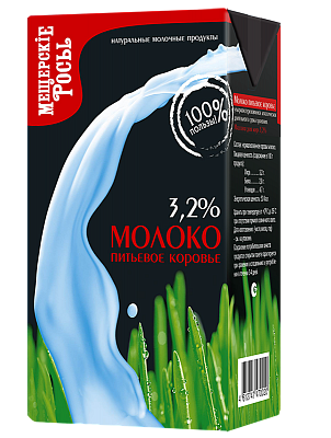 

Молоко 3,2% ультрапастеризованное 1 л Мещерские Росы