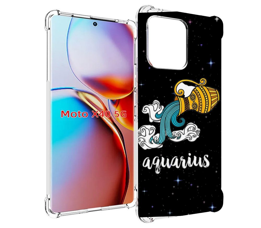 

Чехол MyPads знак зодиака водолеи 2 для Motorola Moto X40, Прозрачный, Tocco