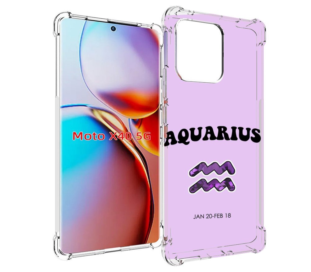 

Чехол MyPads знак зодиака водолеи 4 для Motorola Moto X40, Прозрачный, Tocco
