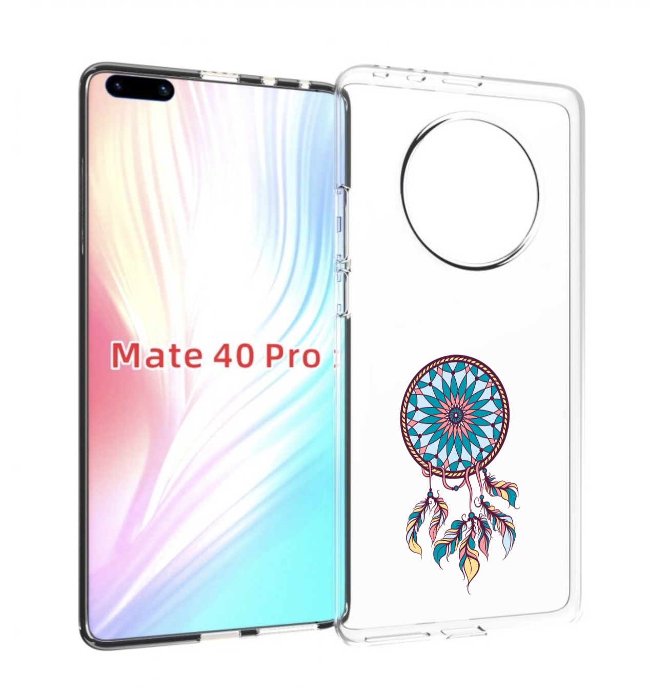 Чехол MyPads ловец снов синий для Huawei Mate 40 Pro (NOH-NX9)