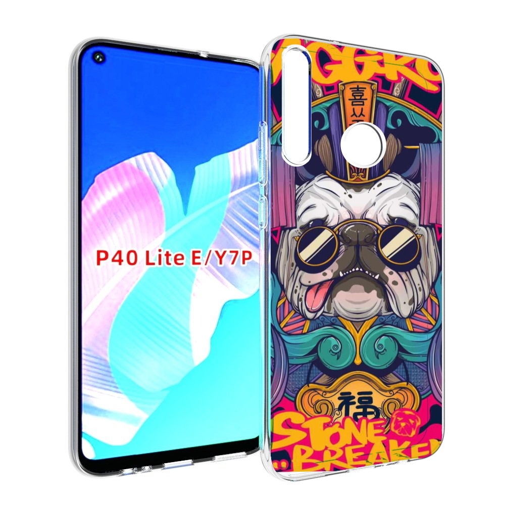

Чехол бампер MyPads мопс агро яркая для Huawei P40 Lite E, Прозрачный, Tocco
