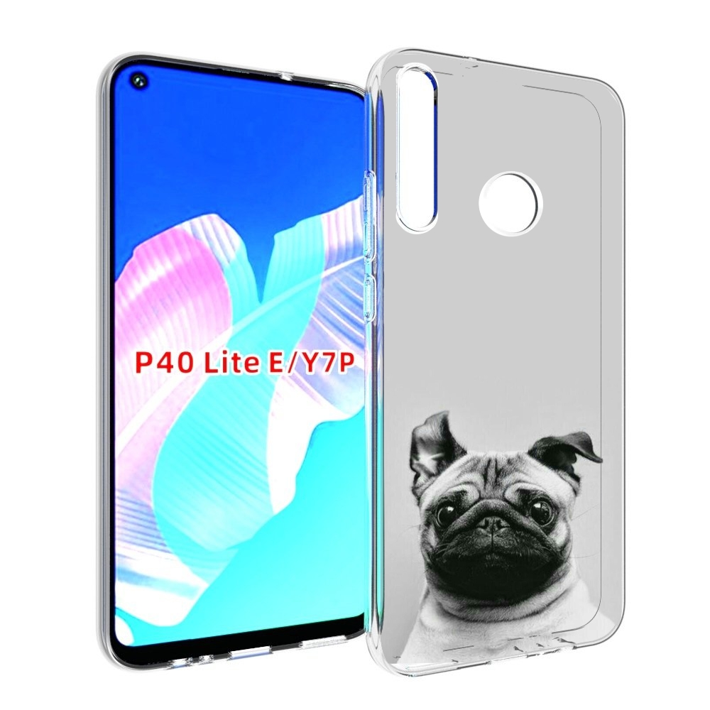 

Чехол бампер MyPads мопс для Huawei P40 Lite E, Прозрачный, Tocco