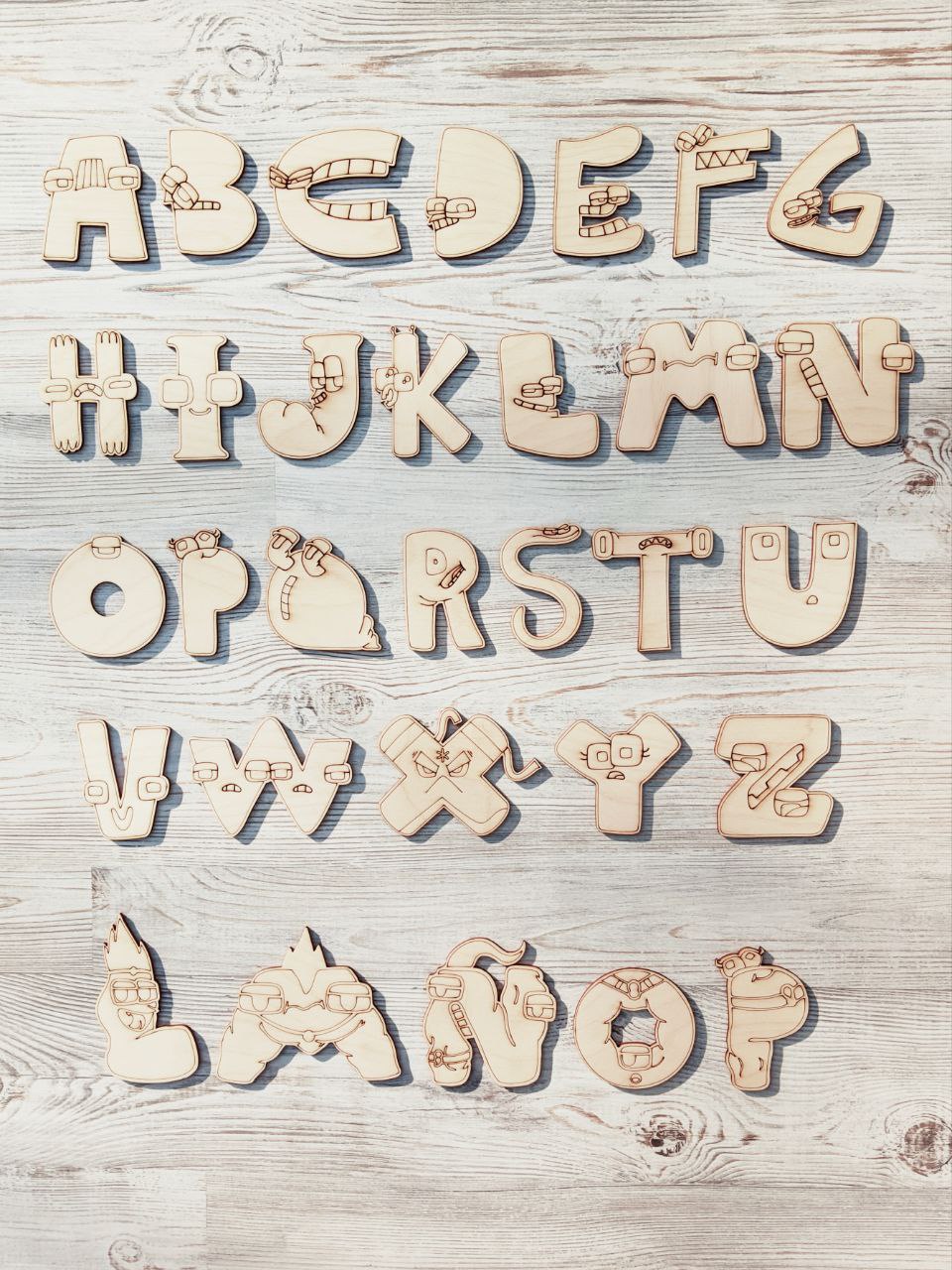 

Набор для росписи Умкино Английский деревянный алфавит Лора (Alphabet Lore)