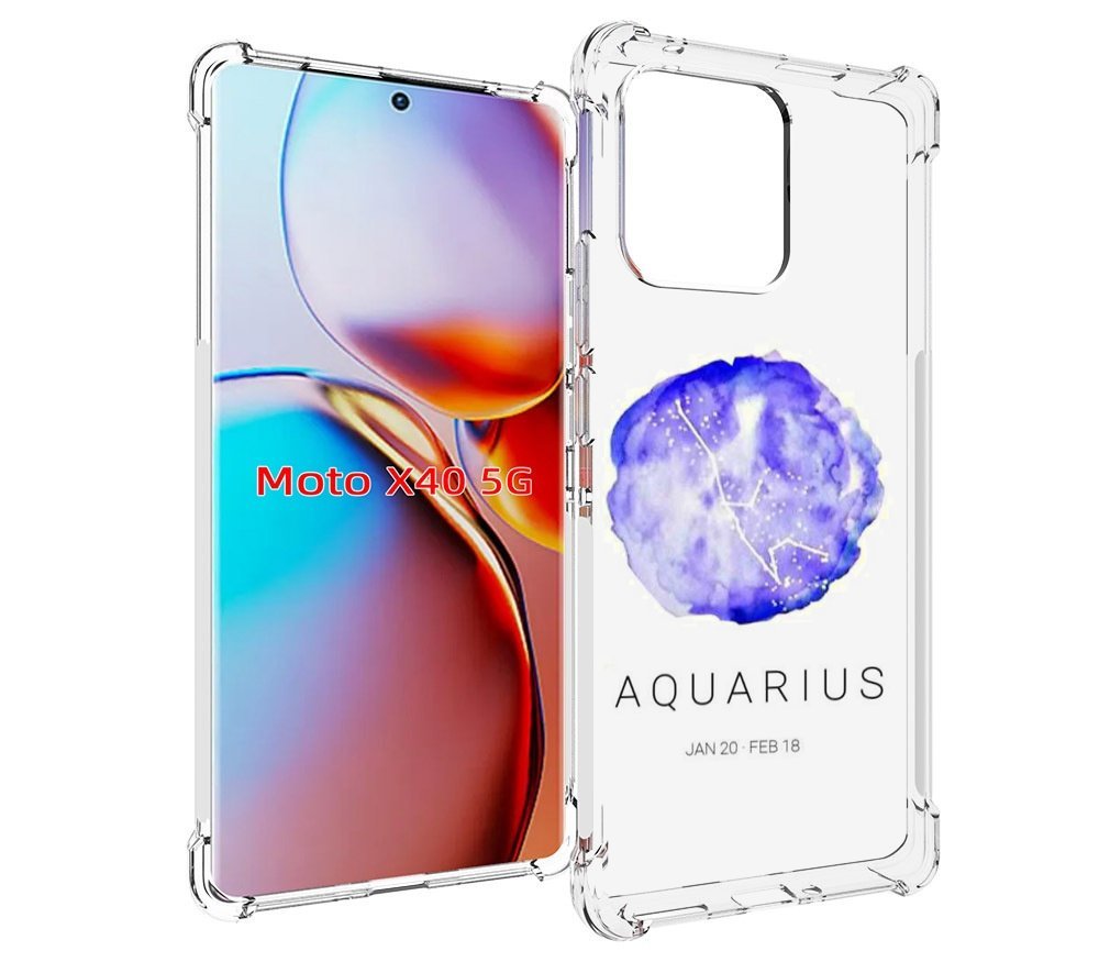 

Чехол MyPads знак зодиака водолеи 5 для Motorola Moto X40, Прозрачный, Tocco