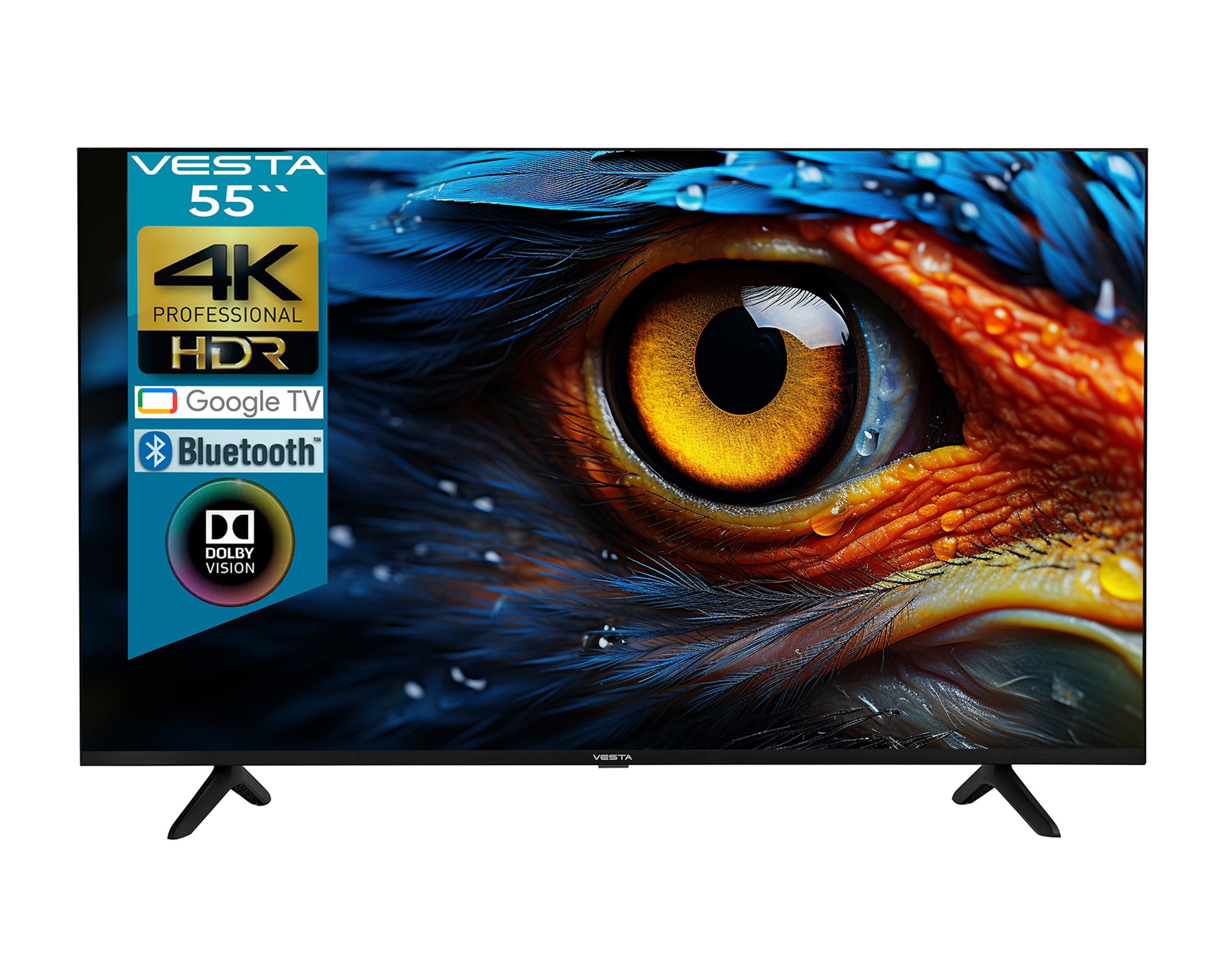 

Телевизор Vesta V55MU8500, 55"(139 см), UHD 4K, Черный, V55MU8500