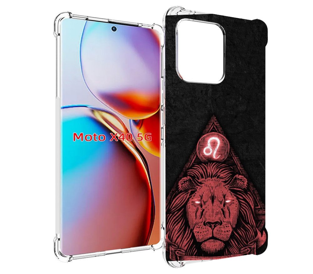 

Чехол MyPads знак зодиака лев 4 для Motorola Moto X40, Прозрачный, Tocco