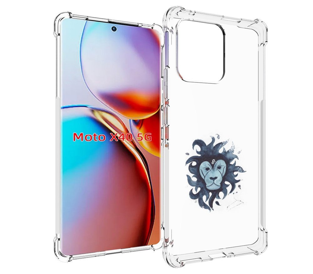 

Чехол MyPads знак зодиака лев 5 для Motorola Moto X40, Прозрачный, Tocco