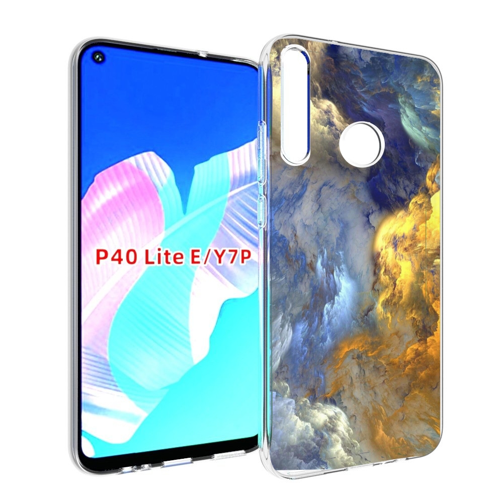 

Чехол бампер MyPads мраморное небо для Huawei P40 Lite E, Прозрачный, Tocco